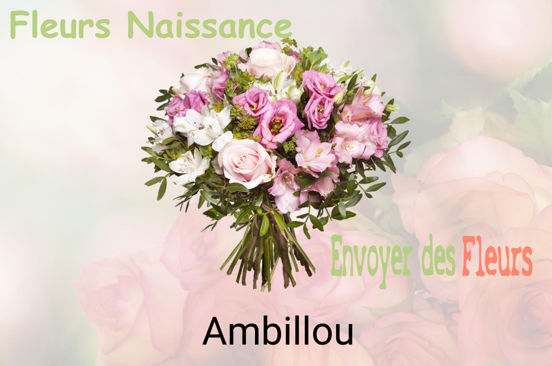 Bouquet de fleurs de naissance livré à Ambillou